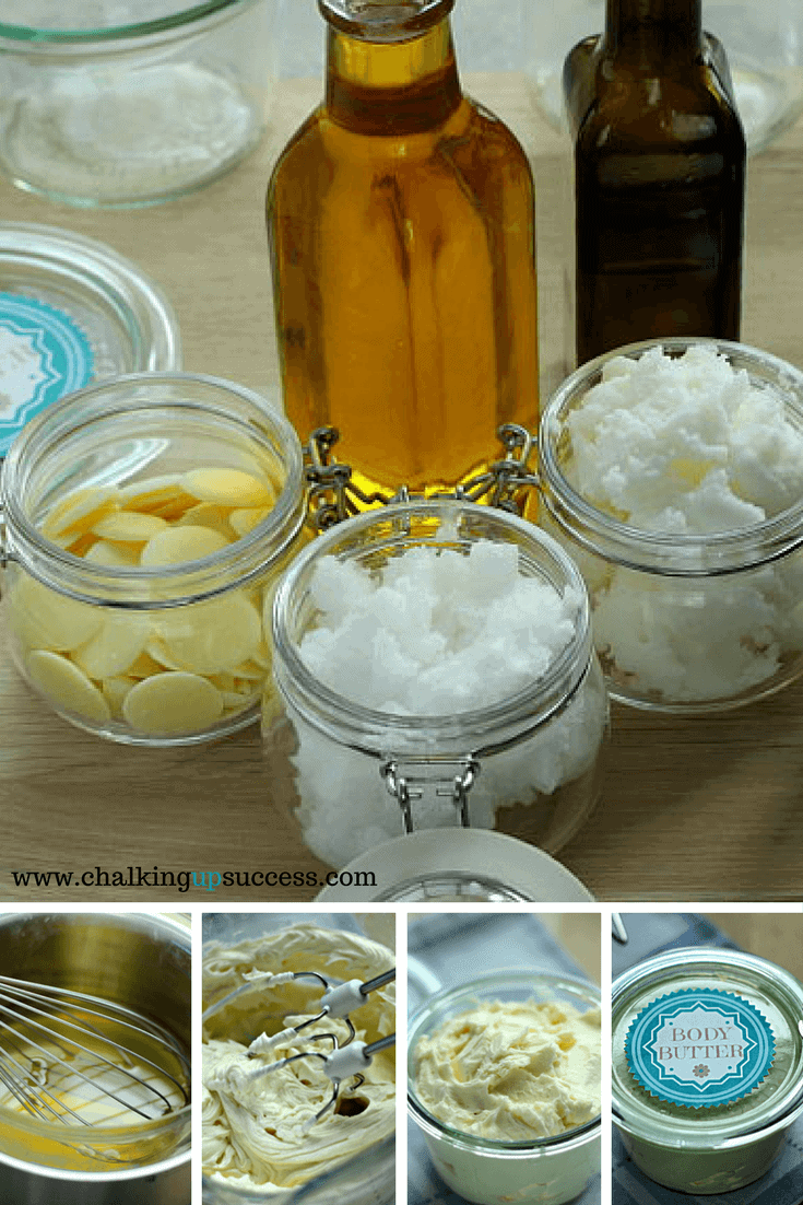 This homemade organic body butter feels gorgeous on my skin and is so simple to make. Melt, cool, whisk, done!
